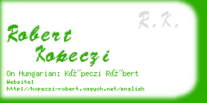 robert kopeczi business card